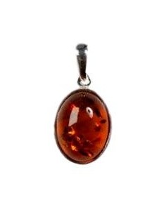 Photo de Pendentif cerclé argent en ambre - Encens.fr - Boutique ésotérique en ligne - vente de Pendentif cerclé argent en ambre