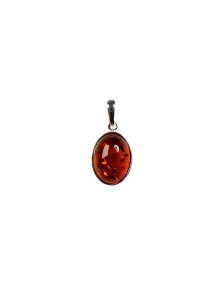 Photo de Pendentif cerclé argent en ambre - Encens.fr - Boutique ésotérique en ligne - vente de Pendentif cerclé argent en ambre