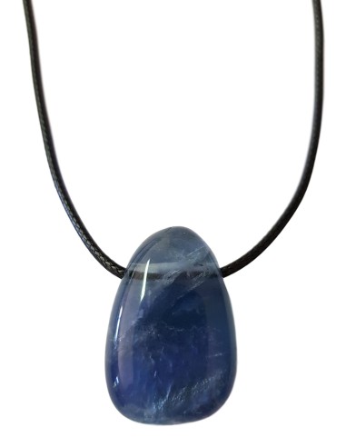 Photo de Pendentif percé en fluorite bleu - Encens.fr - Boutique ésotérique en ligne - vente de Pendentif percé en fluorite bleu