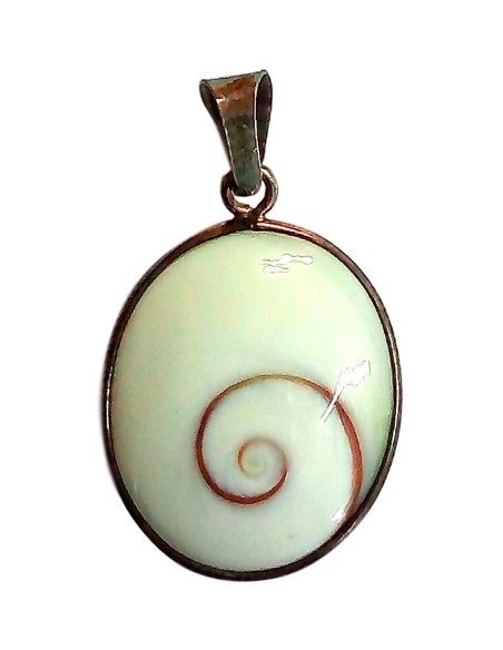 Photo de Pendentif cerclé argent Oeil de Sainte Lucie petit modèle - Encens.fr - Boutique ésotérique en ligne - vente de Pendent