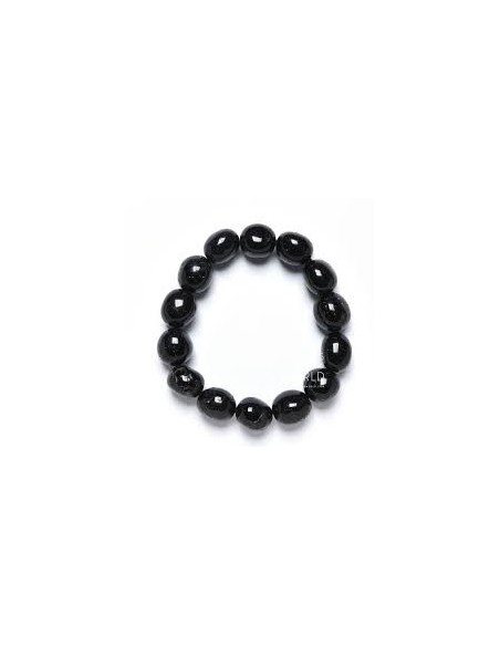 Photo de Bracelet nugget en tourmaline noire - Encens.fr - Boutique ésotérique en ligne - vente de Bracelet nugget en tourmaline
