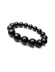 Bracelet 8 mm en spinelle black - Encens.fr