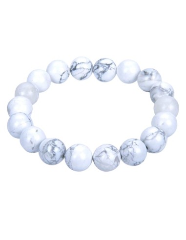 Bracelet 4 mm en howlite - Élégance et apaisement pour une harmonie intérieure