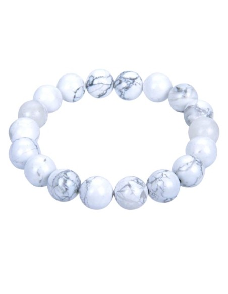Bracelet 4 mm en howlite - Encens.fr