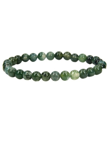 Bracelet 4 mm en agate mousse - Encens.fr