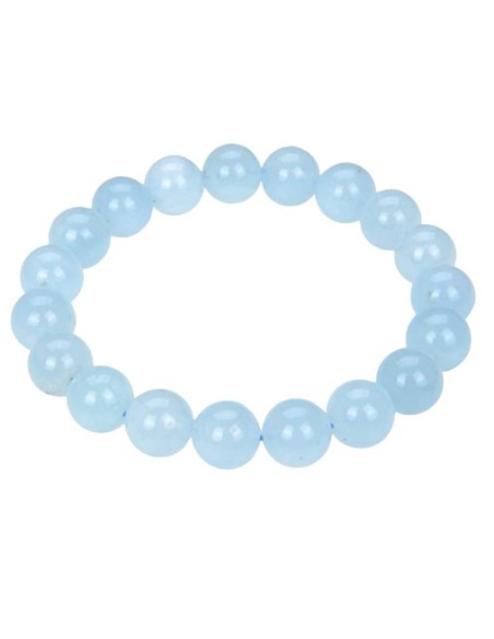 Bracelet 4 mm en aigue marine - Encens.fr