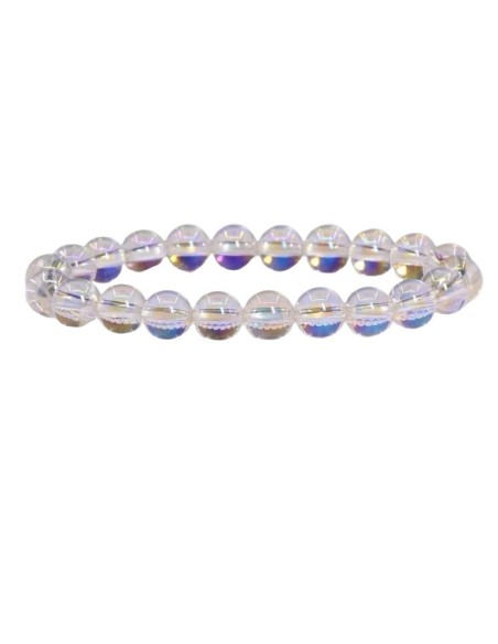 Bracelet 4 mm en aqua aura - Encens.fr