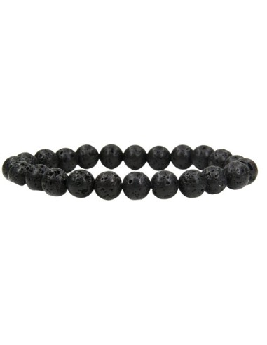 Bracelet 4 mm en lave naturelle - Énergie et équilibre pour votre bien-être