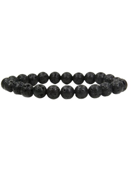 Photo de Bracelet 6 mm en pierre de lave - Encens.fr - Boutique ésotérique en ligne - vente de Bracelet 6 mm en pierre de lave