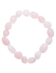 Bracelet nugget en quartz rose