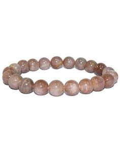 Photo de Bracelet 8 mm en pierre de lune saumonée - Encens.fr - Boutique ésotérique en ligne - vente de Bracelet 8 mm en pierre 