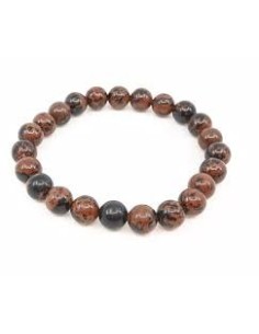 Photo de Bracelet 8 mm en obsidienne mahagony - Encens.fr - Boutique ésotérique en ligne - vente de Bracelet 8 mm en obsidienne 
