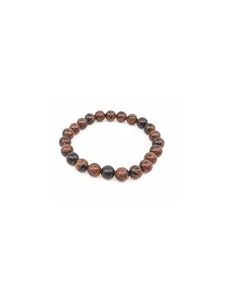 Photo de Bracelet 8 mm en obsidienne mahagony - Encens.fr - Boutique ésotérique en ligne - vente de Bracelet 8 mm en obsidienne 