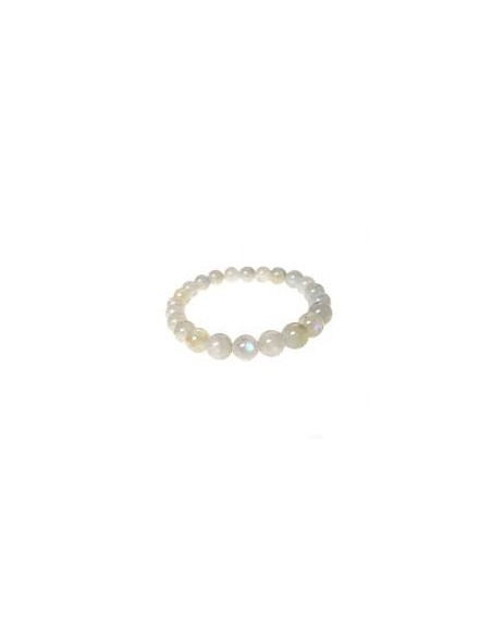 Photo de Bracelet 8 mm en labradorite blanche - Encens.fr - Boutique ésotérique en ligne - vente de Bracelet 8 mm en labradorite