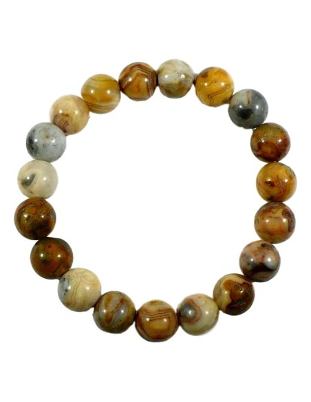 Bracelet 4 mm en agate crazy lace