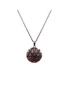 Photo de Pendentif fleur de vie en oeil de tigre - Encens.fr - Boutique ésotérique en ligne - vente de Pendentif fleur de vie en