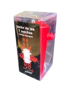 Bougie des 7 mèches rouge - Encens.fr
