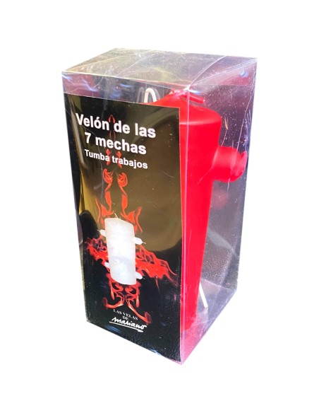 Bougie des 7 mèches rouge - Encens.fr
