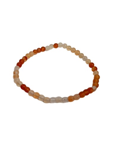 Photo de Bracelet 4 mm en agate carnéolée - Encens.fr - Boutique ésotérique en ligne - vente de Bracelet 4 mm en agate carnéolée