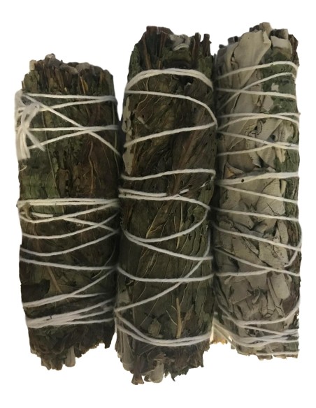 Photo de Fagot sauge blanche et menthe - Encens.fr - Boutique ésotérique en ligne - vente de Fagot sauge blanche et menthe