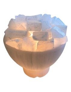 Photo de Lampe bol en sélénite - Encens.fr - Boutique ésotérique en ligne - vente de Lampe bol en sélénite