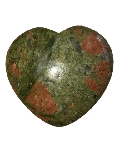 Photo de Coeur en Unakite 4 cm - Encens.fr - Boutique ésotérique en ligne - vente de Coeur en Unakite 4 cm