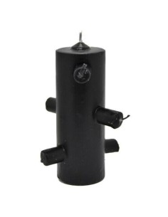 Photo de Bougie des 7 mèches  grand modèle noire - Encens.fr - Boutique ésotérique en ligne - vente de Bougie des 7 mèches  gran