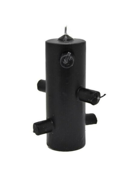 Photo de Bougie des 7 mèches  grand modèle noire - Encens.fr - Boutique ésotérique en ligne - vente de Bougie des 7 mèches  gran