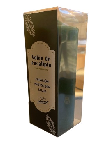 Photo de Bougie artisanale aromatisée à l'eucalyptus - Encens.fr - Boutique ésotérique en ligne - vente de Bougie artisanale aro