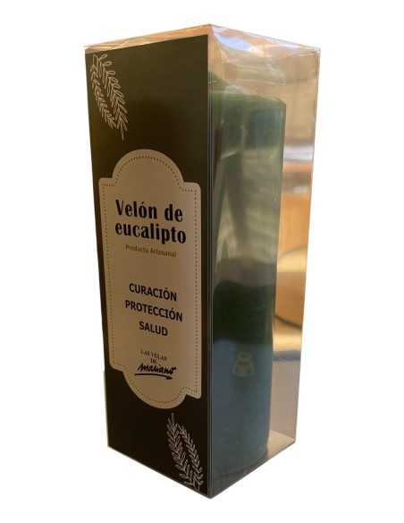 Photo de Bougie artisanale aromatisée à l'eucalyptus - Encens.fr - Boutique ésotérique en ligne - vente de Bougie artisanale aro