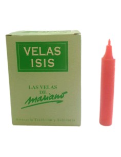 Photo de Boîte de 25 bougies Velas Isis III rouges - Encens.fr - Boutique ésotérique en ligne - vente de Boîte de 25 bougies Vel