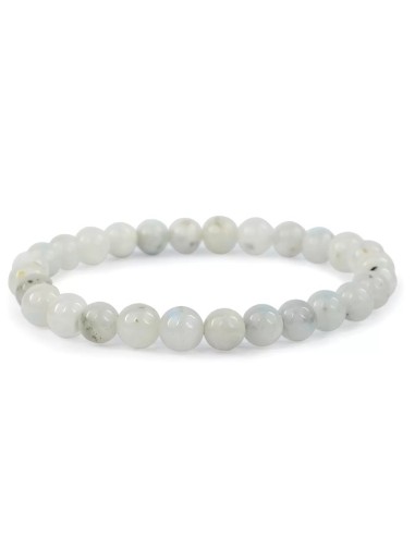 Bracelet en labradorite blanche 6 mm - Équilibre et protection énergétique