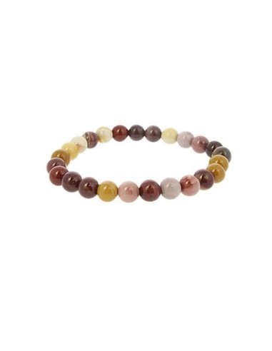 Bracelet 6 mm en mokaite - Équilibre et énergie naturelle pour votre bien-être