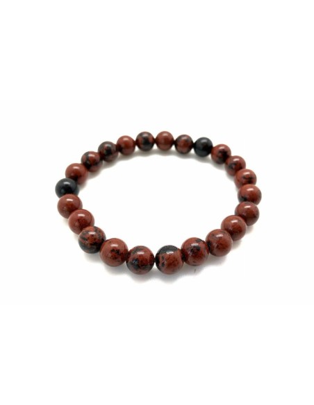 Bracelet 6 mm en obsidienne mahagony - Encens.fr