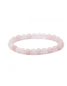 Bracelet 6 mm en quartz rose - Encens.fr