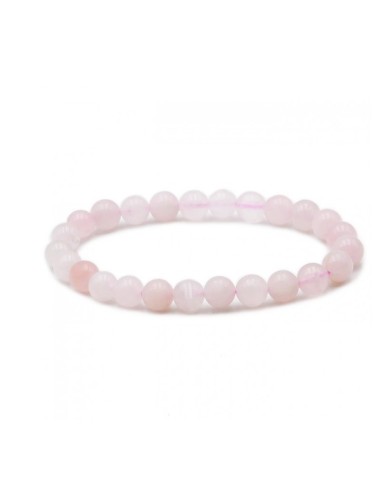 Bracelet en Quartz Rose 6 mm - Élégance et Harmonie pour votre bien-être