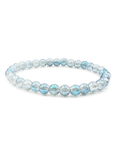 Bracelet 8 mm en Aqua Aura - Élégance et Harmonie pour une énergie positive