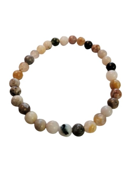 Bracelet 6 mm en agate crazy lace Bracelet 6 mm en agate crazy lace