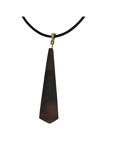 Pendentif biterminé en Shungite