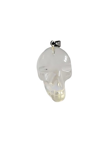 Pendentif tête de mort en Cristal de Roche