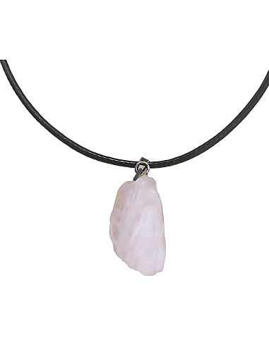 Pendentif en Quartz rose brut