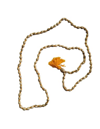 Mala Tulsi en bois - Mala tibétain - Collier religieux mala tibétain en bois de tulsi