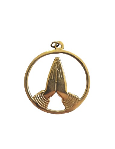 Pendentif doré Mains jointes