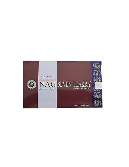 Boite d'encens de 12 étuis Golden Nag 7 Chakras