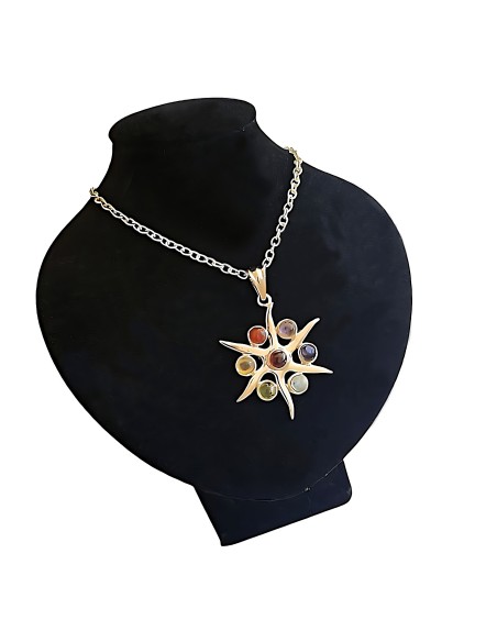 Pendentif 7 Chakras en Argent