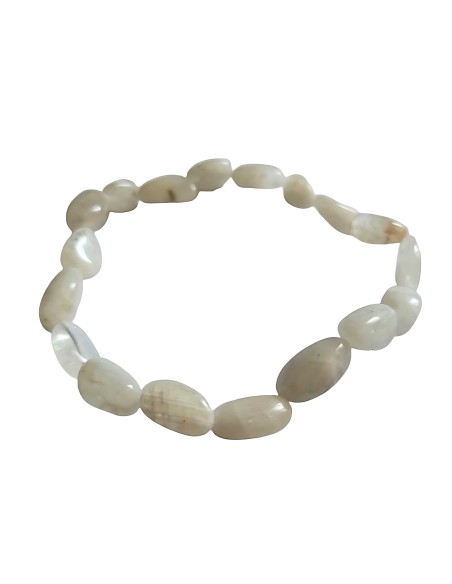 Bracelet nugget en labradorite blanche - Encens.fr