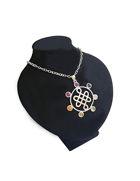 Pendentif 7 Chakras en Argent