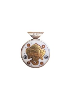 Photo de Amulette double en émail Ganesh - Encens.fr - Boutique ésotérique en ligne - vente de Amulette double en émail Ganesh