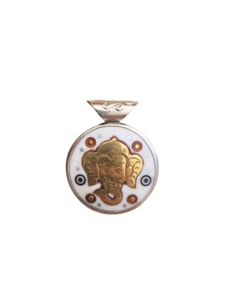 Photo de Amulette double en émail Ganesh - Encens.fr - Boutique ésotérique en ligne - vente de Amulette double en émail Ganesh