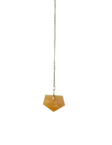 Photo de Pendule pyramide en calcite orange - Encens.fr - Boutique ésotérique en ligne - vente de Pendule pyramide en calcite or